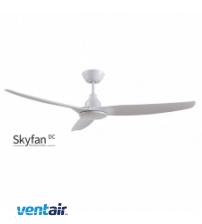 Ventair Skyfan DC Ceiling Fan 60" with Remote Control & Dimmable CCT Tri Colour LED Light - White